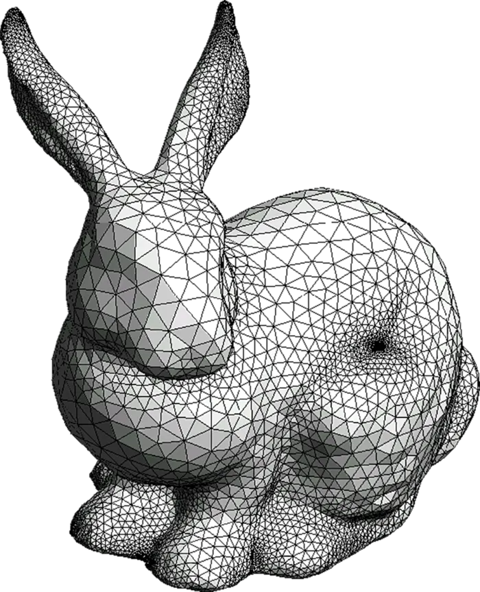 立体兔子黑白