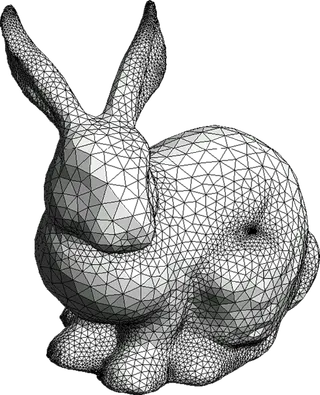 立体兔子黑白
