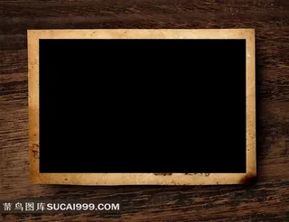 在木板上的宝丽来边框摄影高清图片