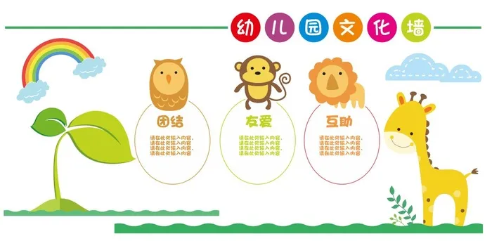 幼儿园校园文化墙模板