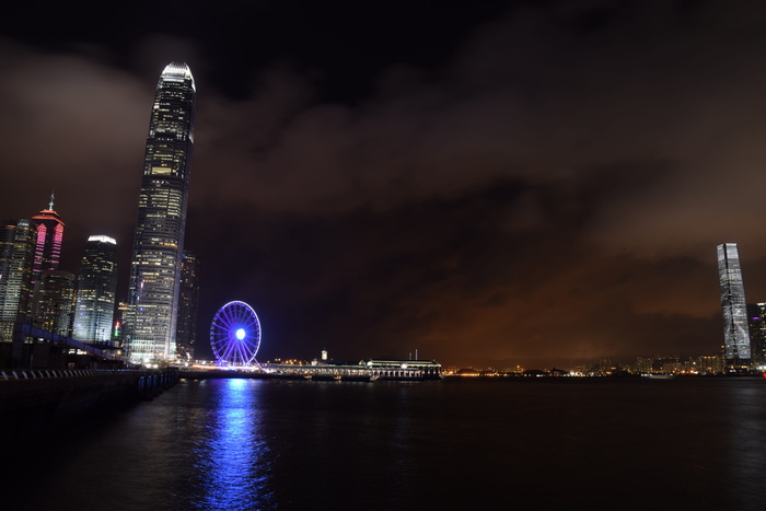 高清唯美城市夜景海边夜景