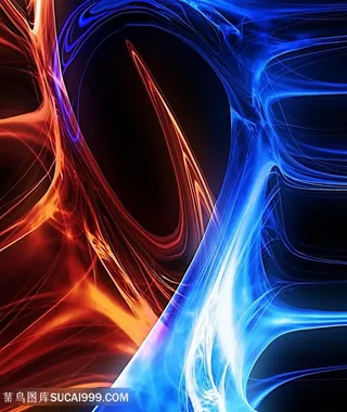 炫彩唯美曲线背景高清图片