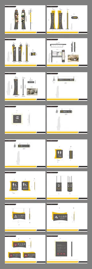 全套商业楼盘导视系统导视牌设计