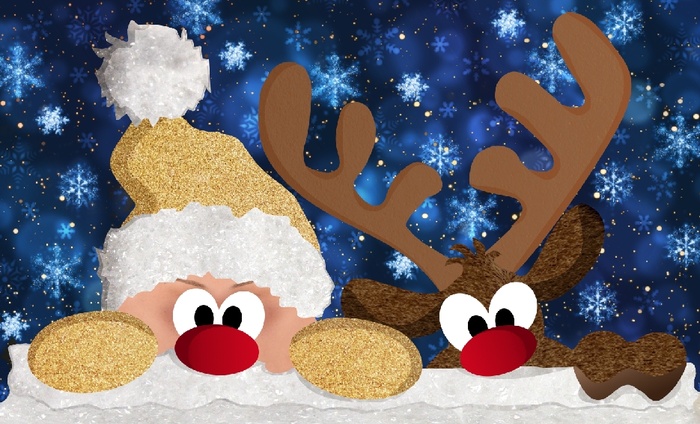 圣诞节雪花装饰风景