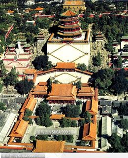 鸟瞰颐和园万寿山排云殿