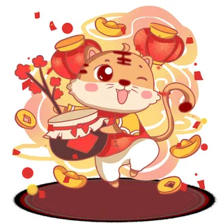 可爱2022年虎年吉祥物卡通形象新年海报元素AI矢量图PSD分层设计素材