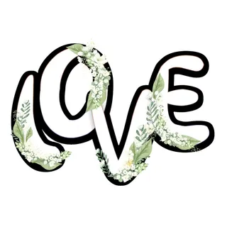 设计love字装饰情人节