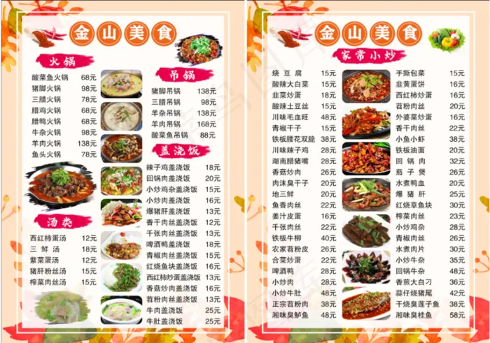 点菜单.菜牌