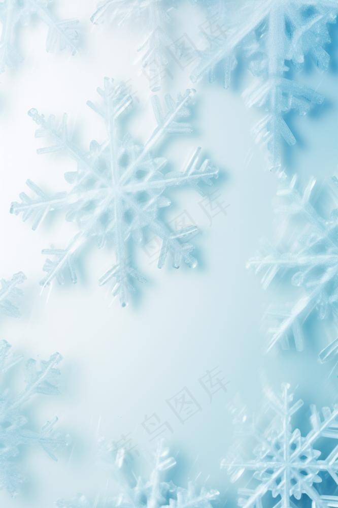 简约雪花大雪背景(896x1344)