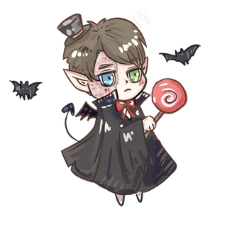 卡通可爱万圣节节日元素小魔女