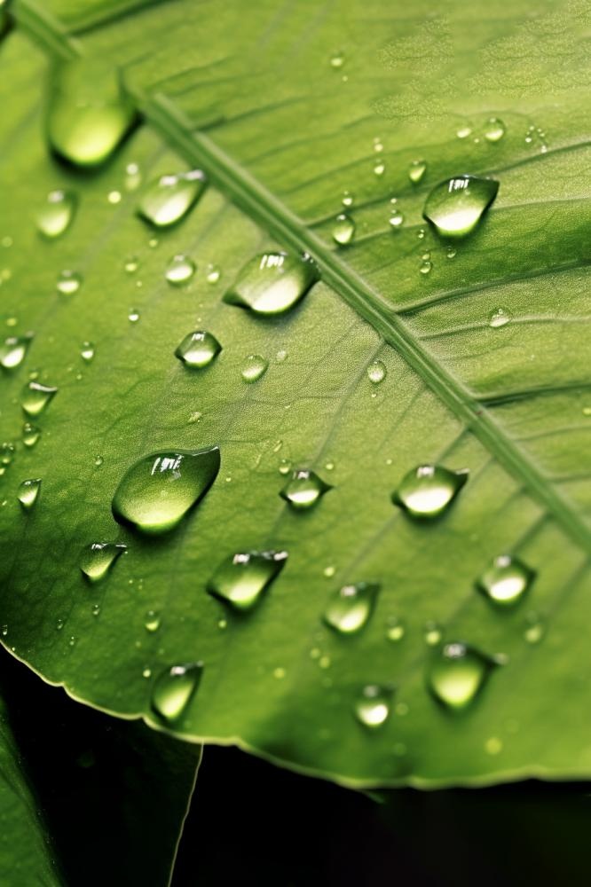 露珠绿叶摄影背景