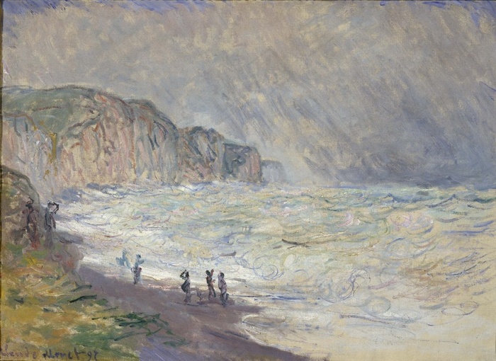 克劳德·莫奈海边油画风景素材