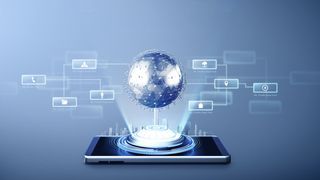 互联网区块链概念科技数据背景