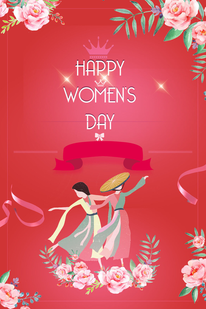 三八妇女节女神节贺卡素材
