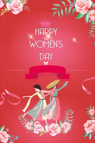 三八妇女节女神节贺卡素材