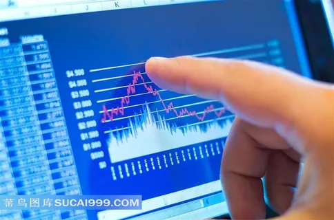 手指向屏幕股票走势图片下载