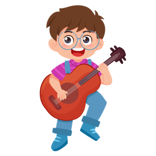 绘酷拽可爱玩乐器人物乐器培训 