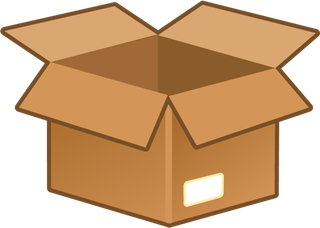 线条画纸箱开口