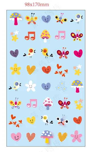 心型贴纸 儿童贴纸