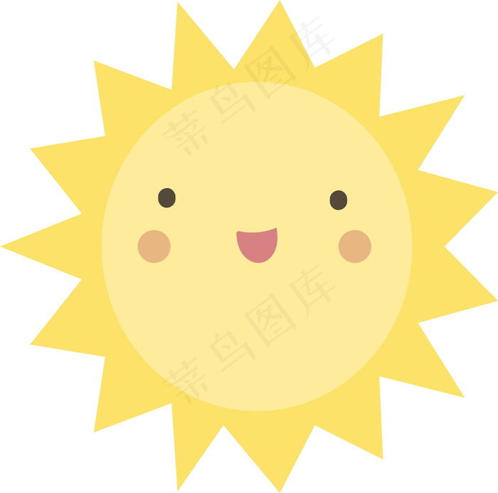 黄色卡通太阳图片