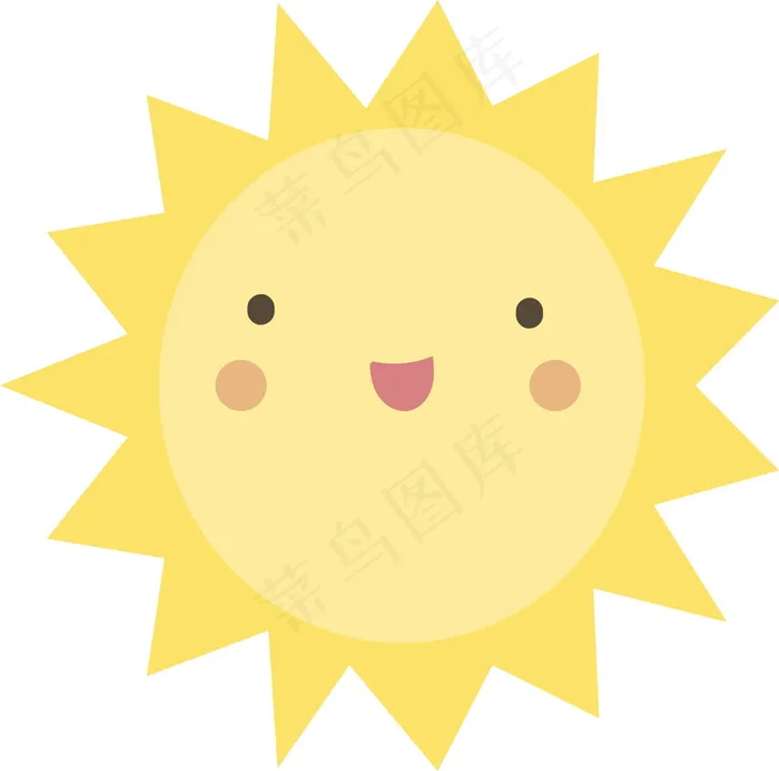 黄色卡通太阳图片