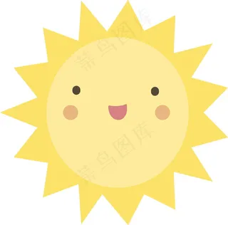黄色卡通太阳图片