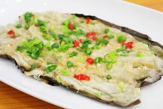 烧烤美食烤肉街边小吃油炸烤茄子