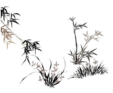 竹子水墨画中国风国画墨水书法竹子画