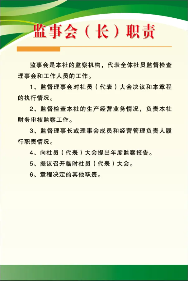 监事会（长）职责psd模版下载
