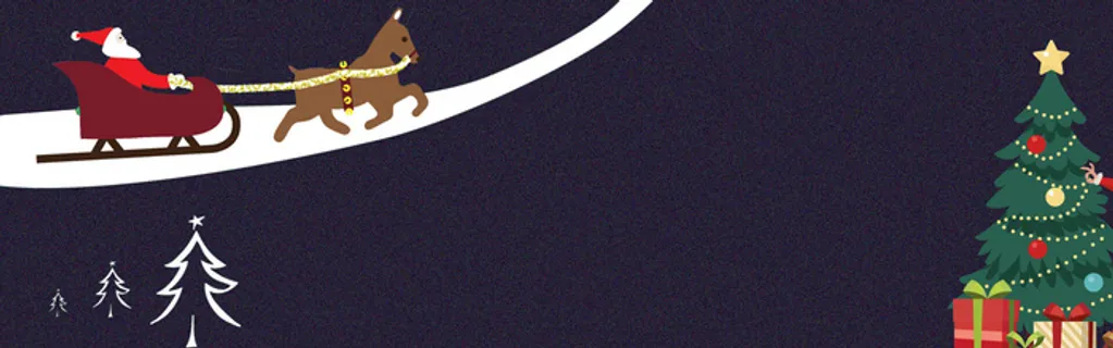 圣诞节驯鹿深蓝色背景