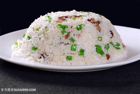 中华美食小吃人参果炒饭实拍摄影图中华美食