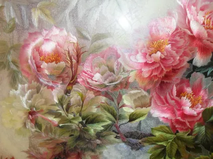 苏绣牡丹花图片 苏绣牡丹花图片