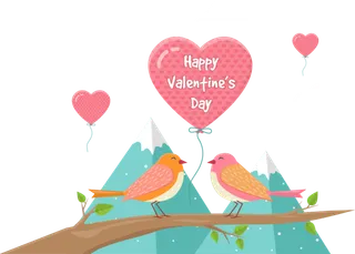 情人节卡通鸟
