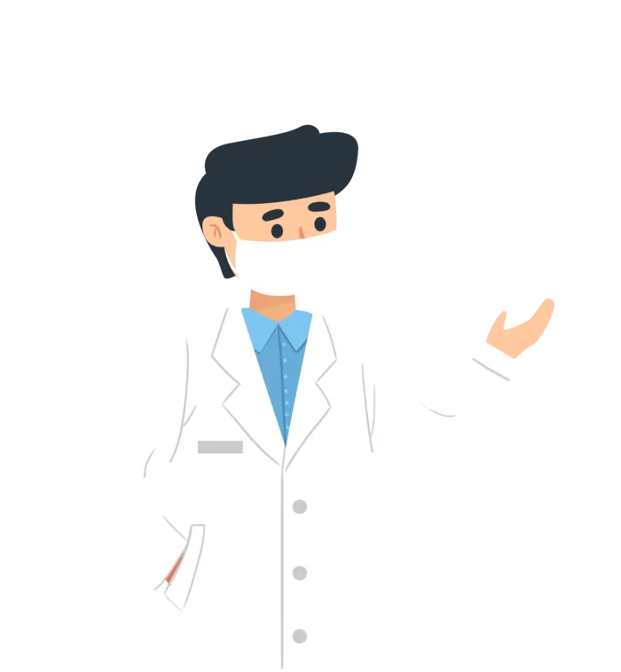 戴口罩男医生医师节人物造型