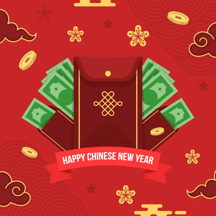 新年海报贺卡红包背景ai矢量模版下载