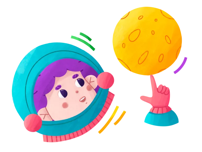 宇航员卡通插画
