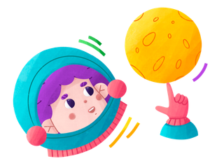 宇航员卡通插画