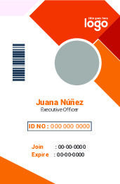 桔色工作证名片