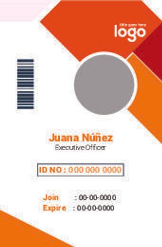 桔色工作证名片