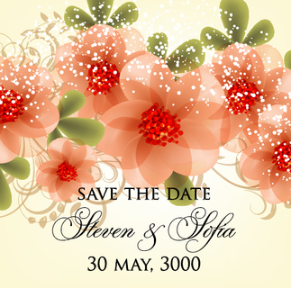 祝贺婚礼结婚邀请卡素材