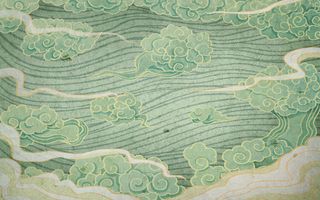 中国风复古国潮神话敦煌插画图案纸纹理肌理背景PSD设计模板素材