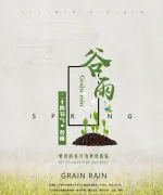 谷雨二十四节气海报设计
