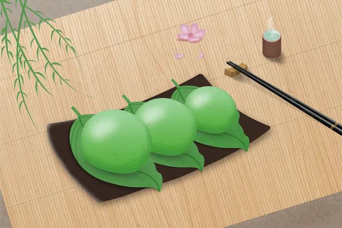 清新风清明节旅游踏青青团春天手绘插画春季海报psd设计素材背景psd模版下载