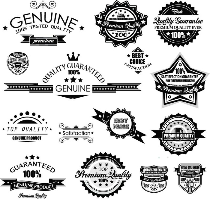 免抠黑白欧式标签