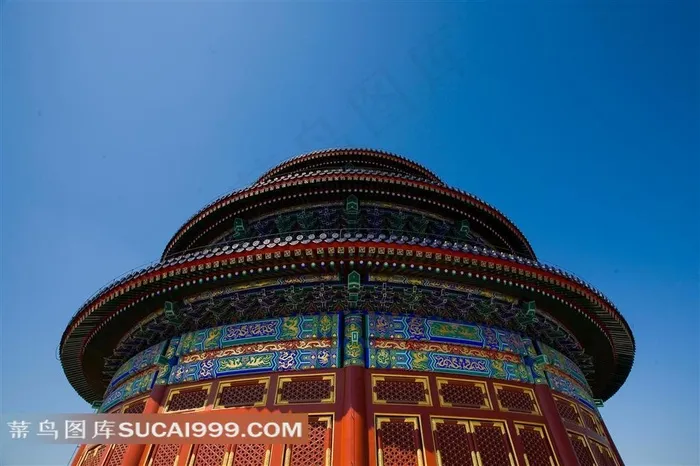 天坛祈年殿建筑特写图片