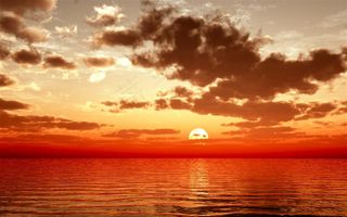 海边晚霞风景素材图片