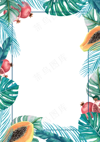 水彩插画-边框5