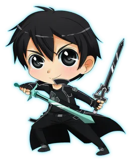 男孩剑客卡通素材