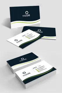 黑色简约大气商务名片设计模板