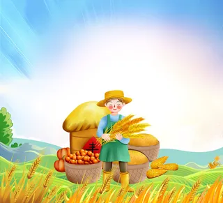 乡村振兴丰收的快乐农民